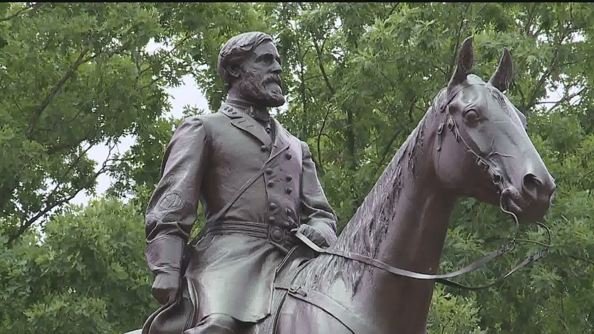 Officials visited Gettysburg Thursday to talk about additional steps to protect monuments and toughen penalties for those who vandalize them