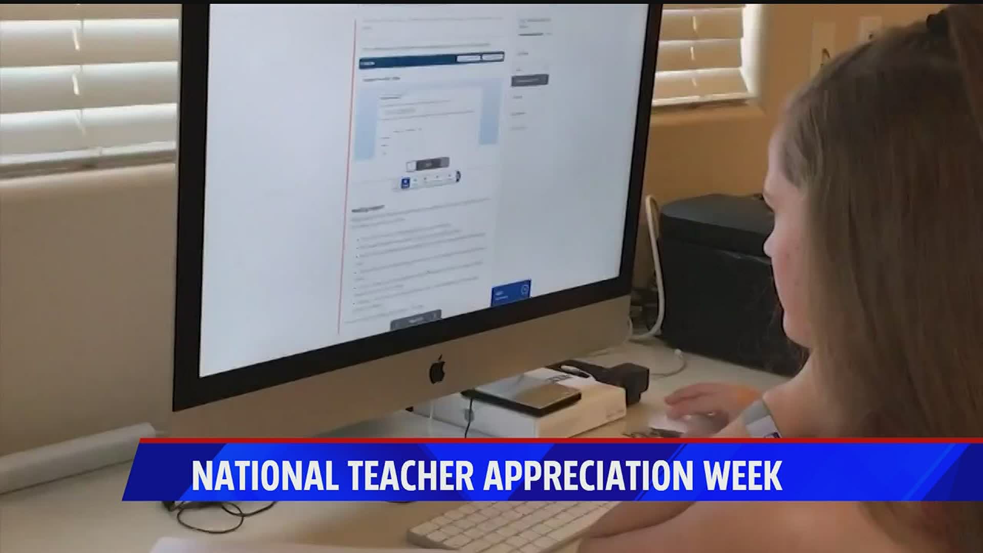 It's National Teacher Appreciation Week! Although it's being celebrated a bit differently, parents and students are still making sure their teachers are recognized.