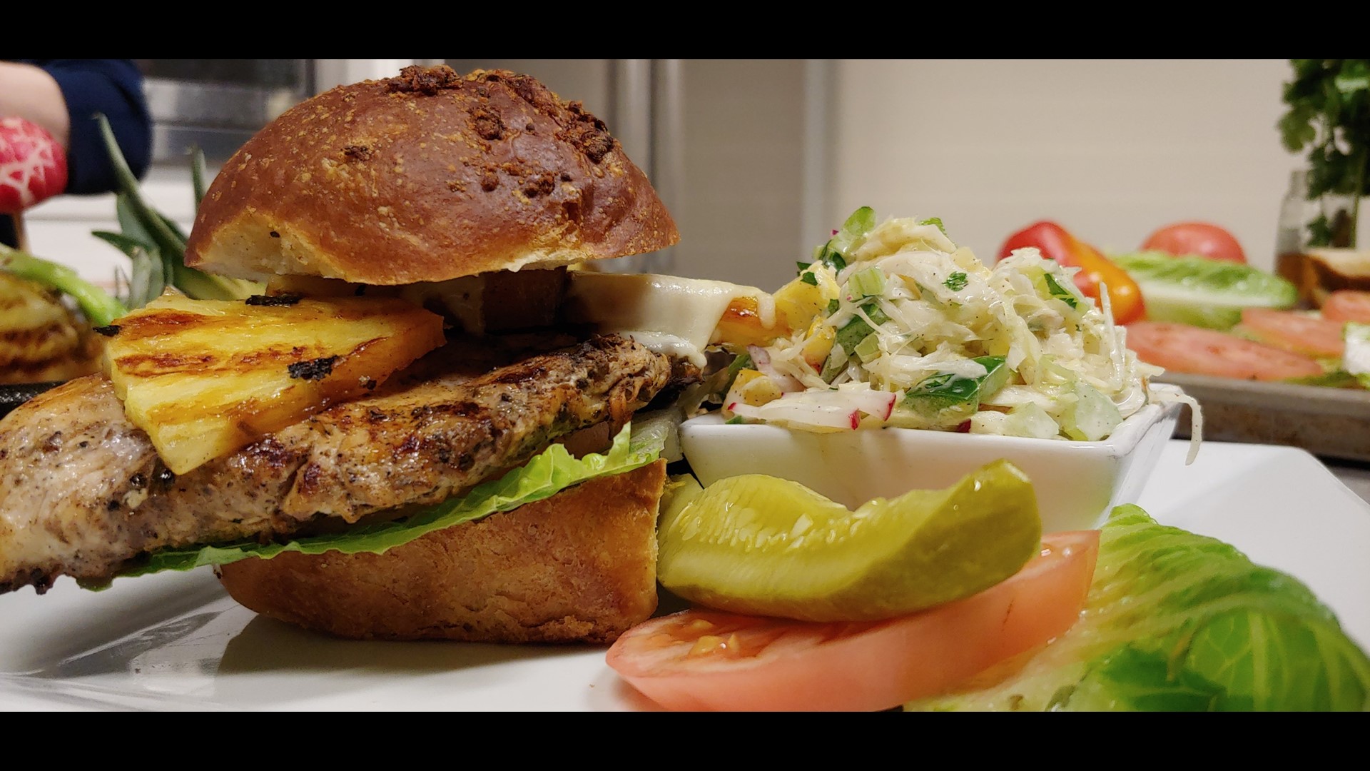 Olivia’s serves a Jamaican Jerk Chicken Sandwich w/ Spicy Pepper Slaw ...
