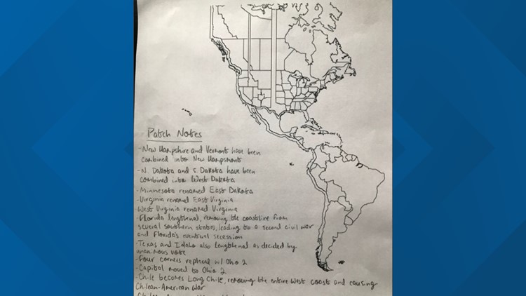 Student's 'new world map' goes viral on Twitter