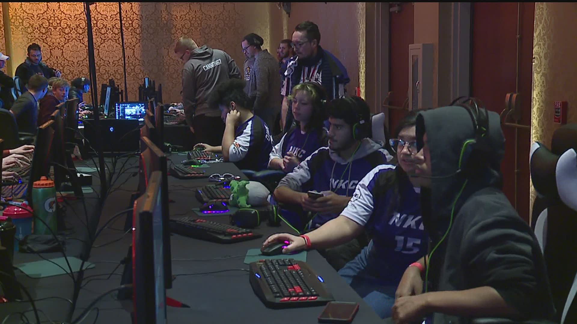 Students from 10 different schools compete in the February E-sports Extravaganza Tournament in Lancaster