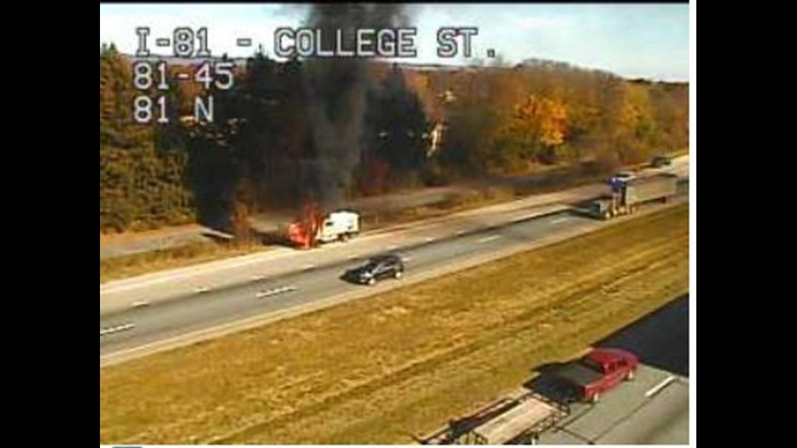 Vehicle fire closes portion of I-81 in Cumberland County | fox43.com