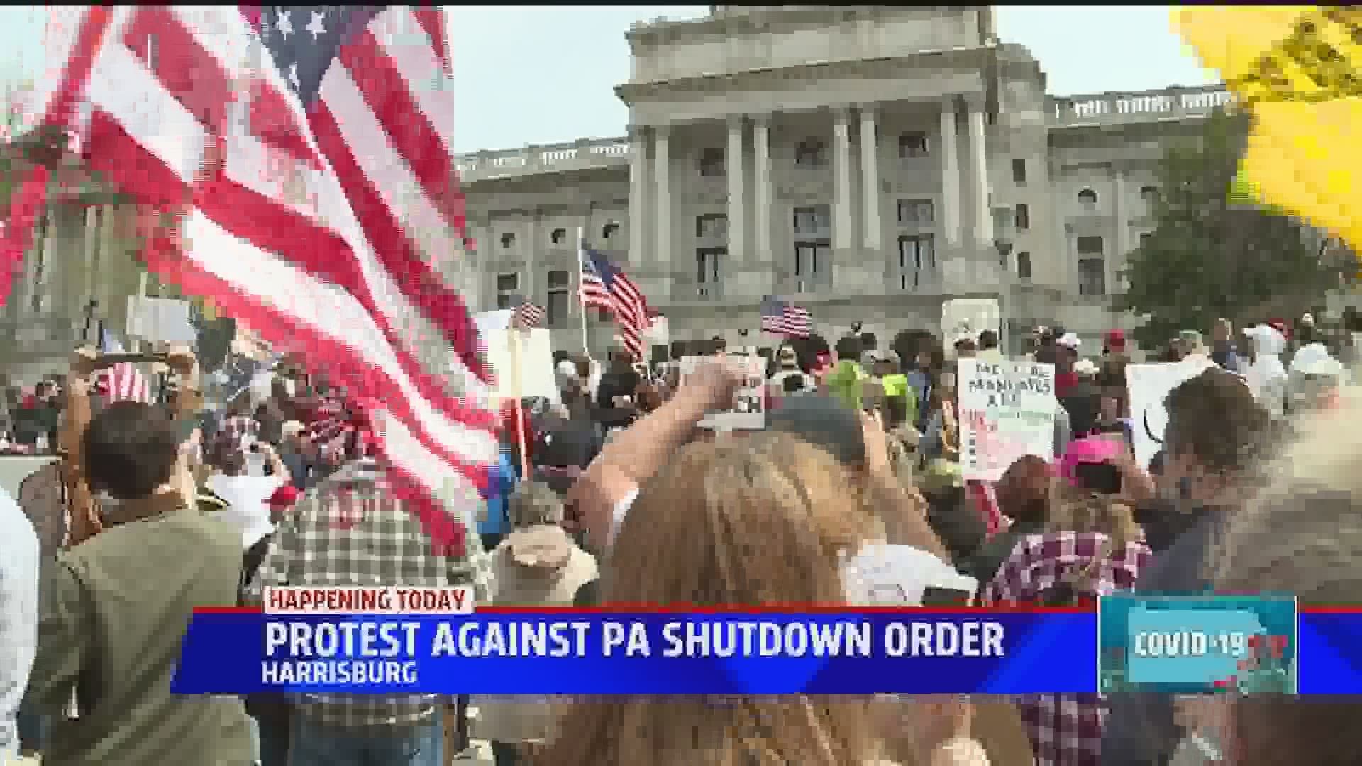 Backlash against shutdown orders in Pennsylvania continue. A planned protest is scheduled for Friday at the Capitol.