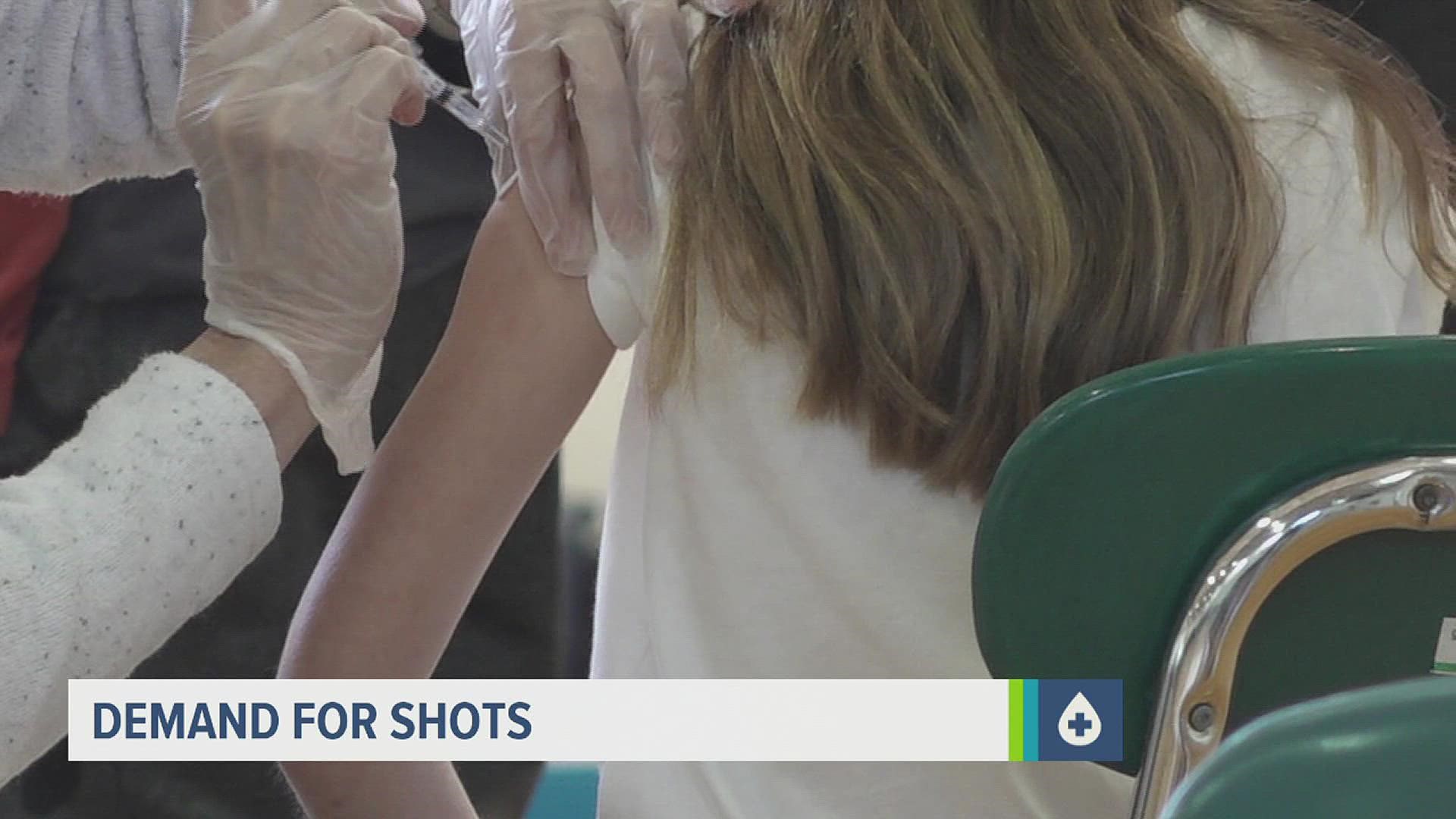 On Sunday, hundreds of families lined up in Derry Township for COVID-19 vaccines