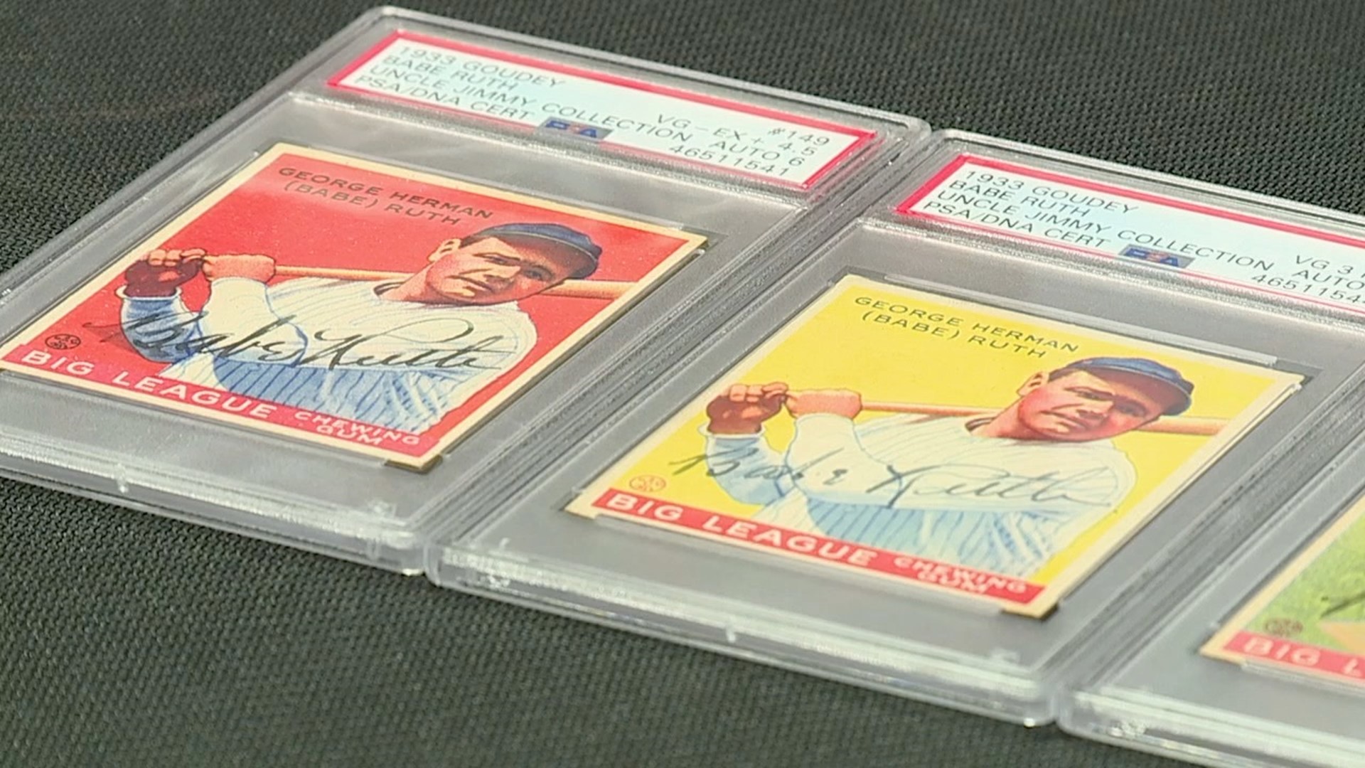 One 1933 Babe Ruth card's auction is nearing $100,000.