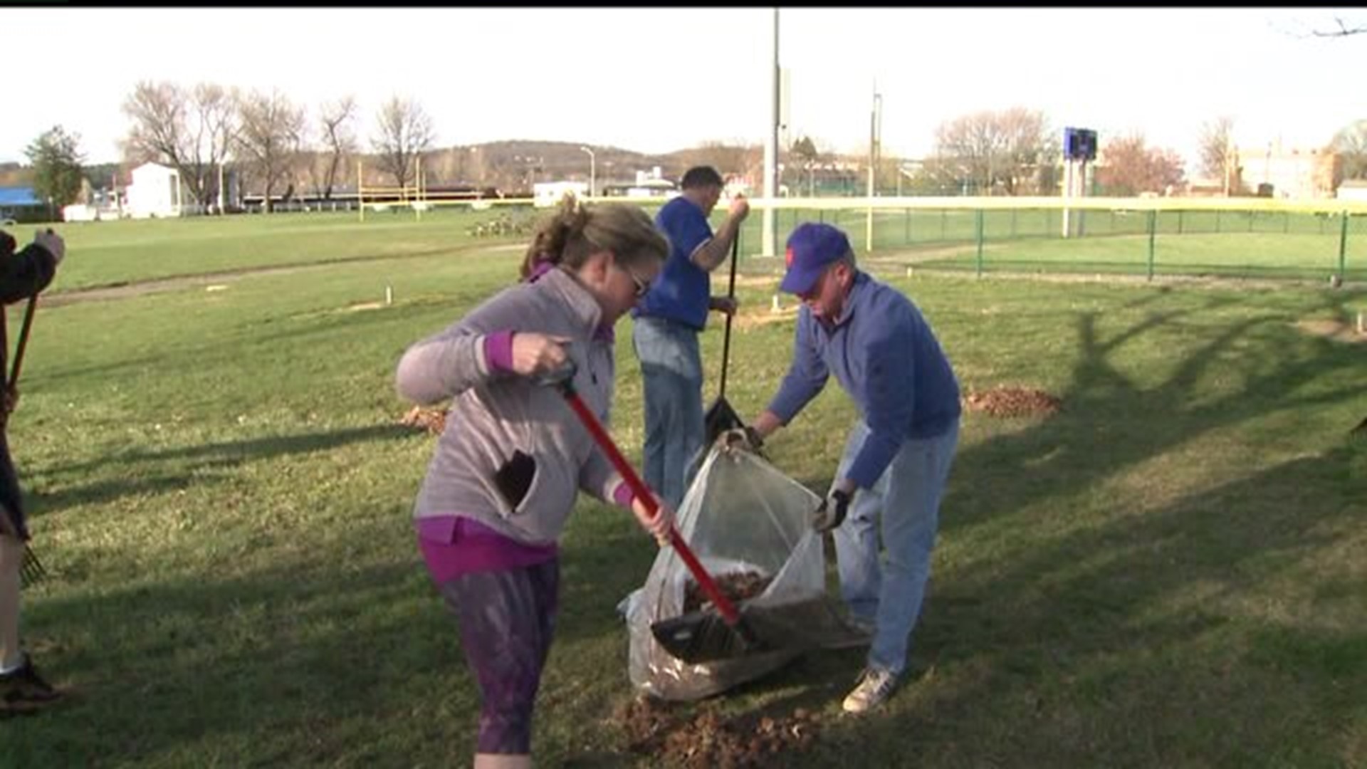 Rotary Club of York helps prepare Little League fields for opening day