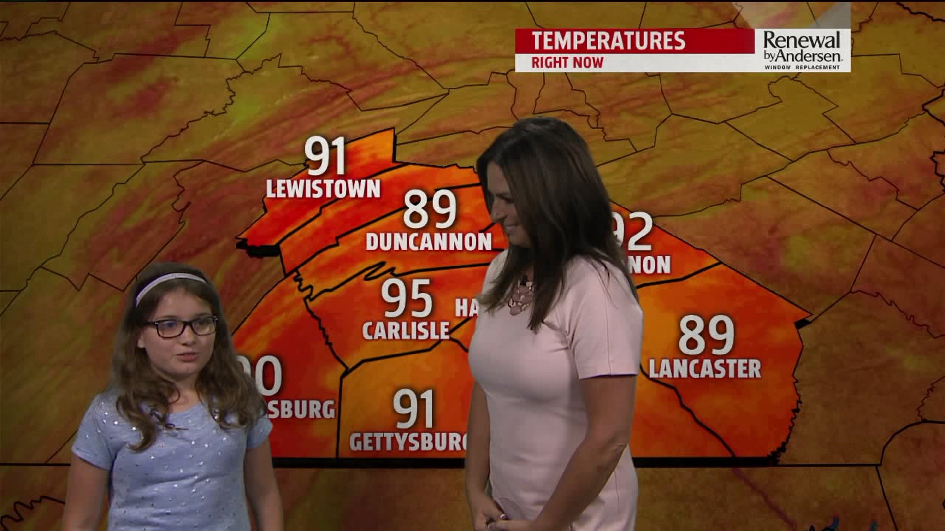 MaryEllen`s weather kids with Peyton Will