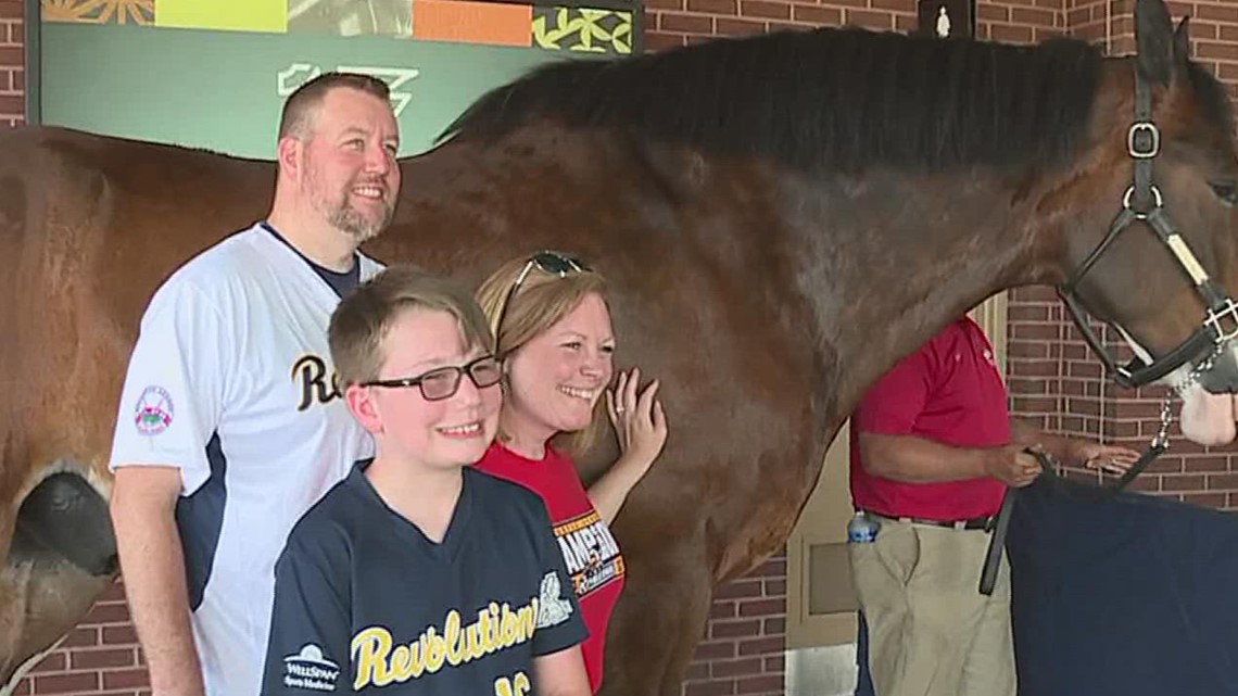 The Budweiser Clydesdale horses visit York County