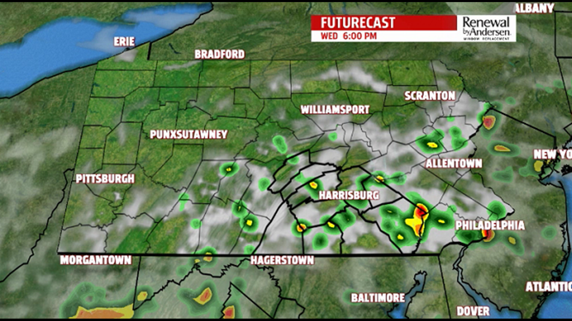 Scattered storms could be in store for some in our area!