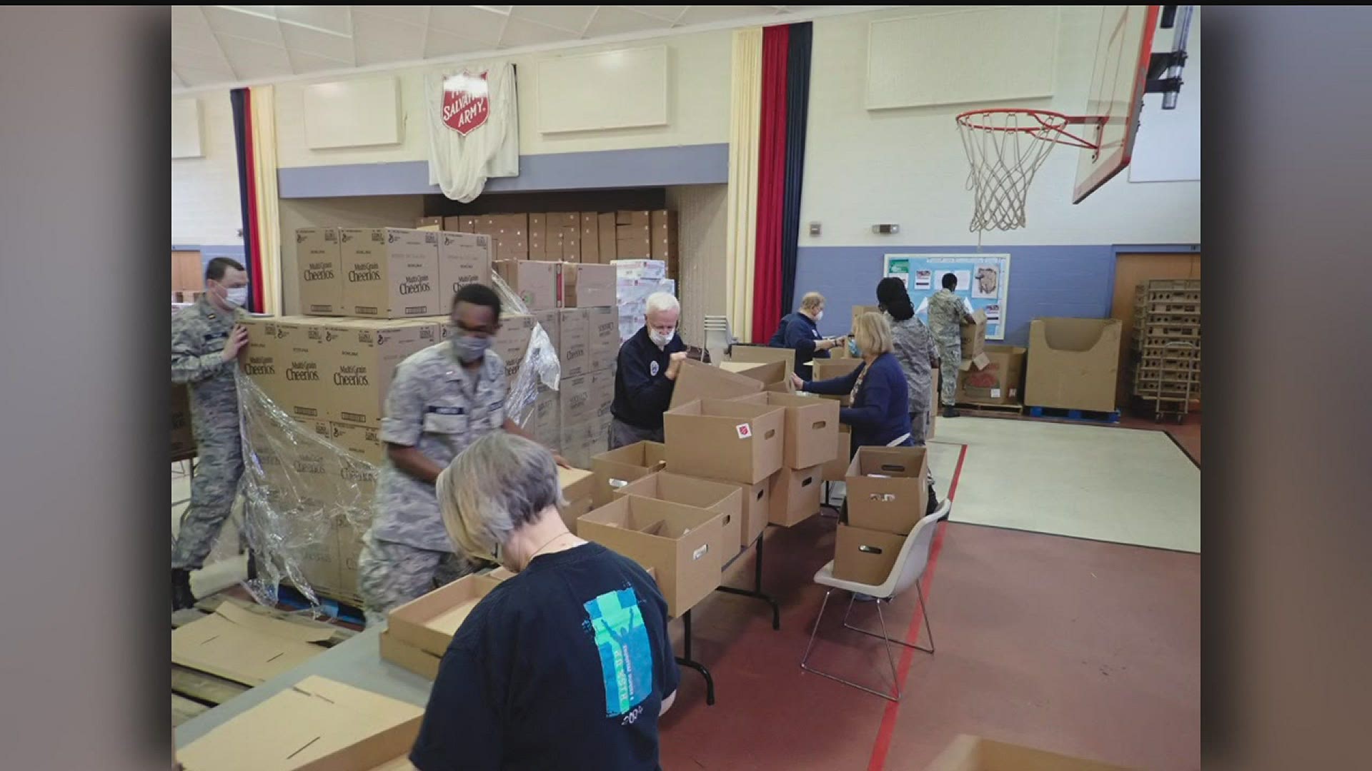 Over one thousand boxes of food leave the salvation army Lebanon corps warehouse every weekday.
