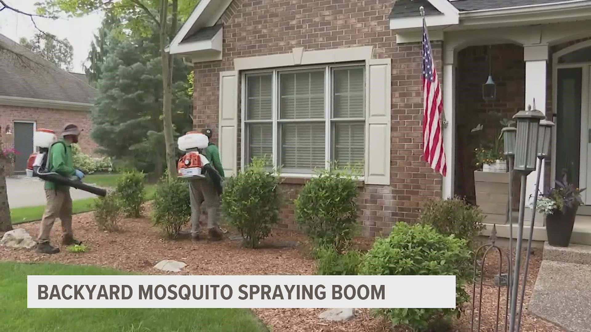 Itching for relief from the pesky biters, more people are hiring professionals to spray their backyards, however, these sprays could harm more than mosquitos.