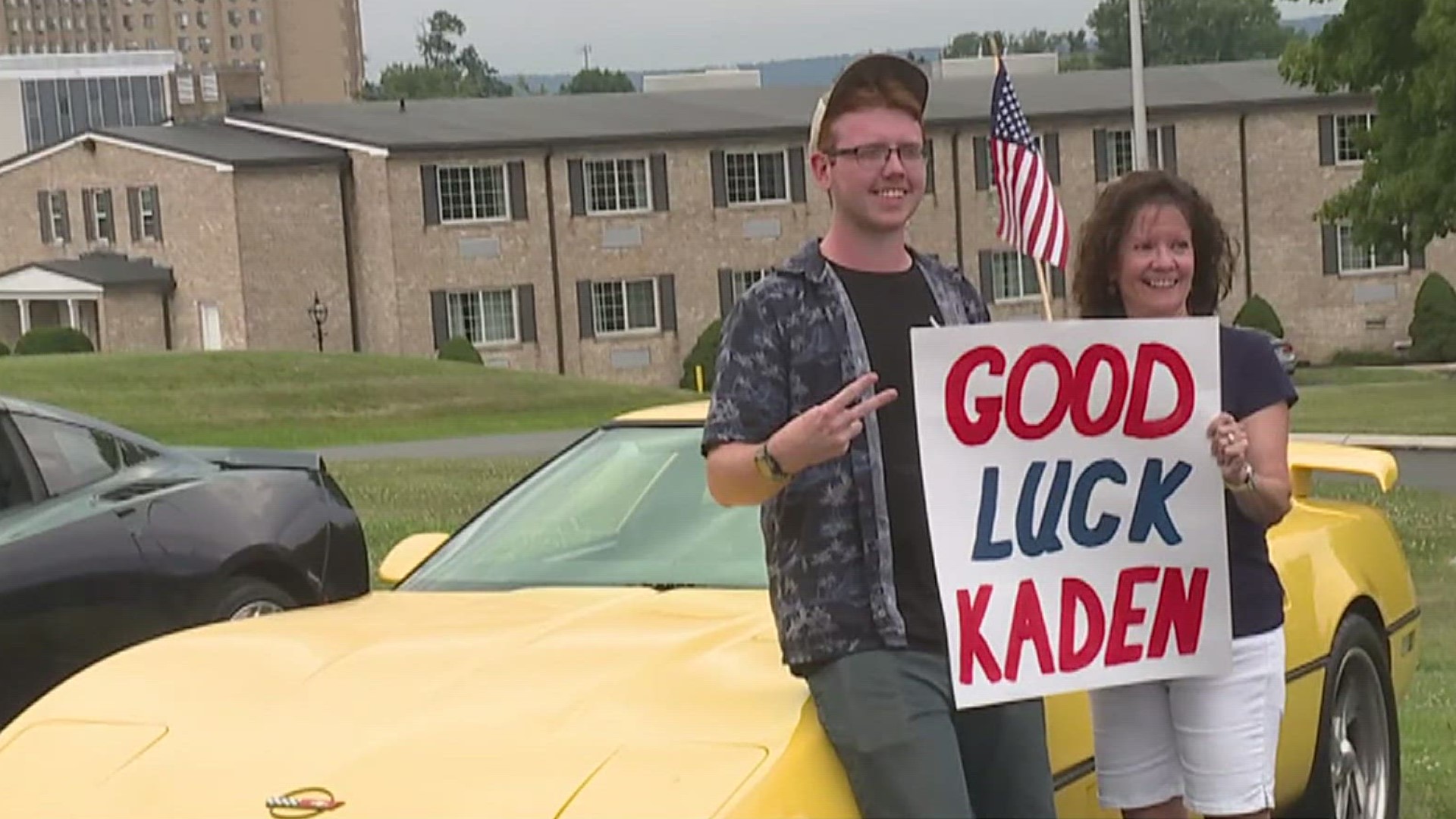 A Cumberland County teen's military sendoff was filled with support and Corvettes. The third generation car owner was inspired by his grandfather's passion.