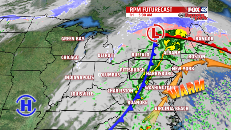 Warm and breezy Thursday with overnight showers | fox43.com