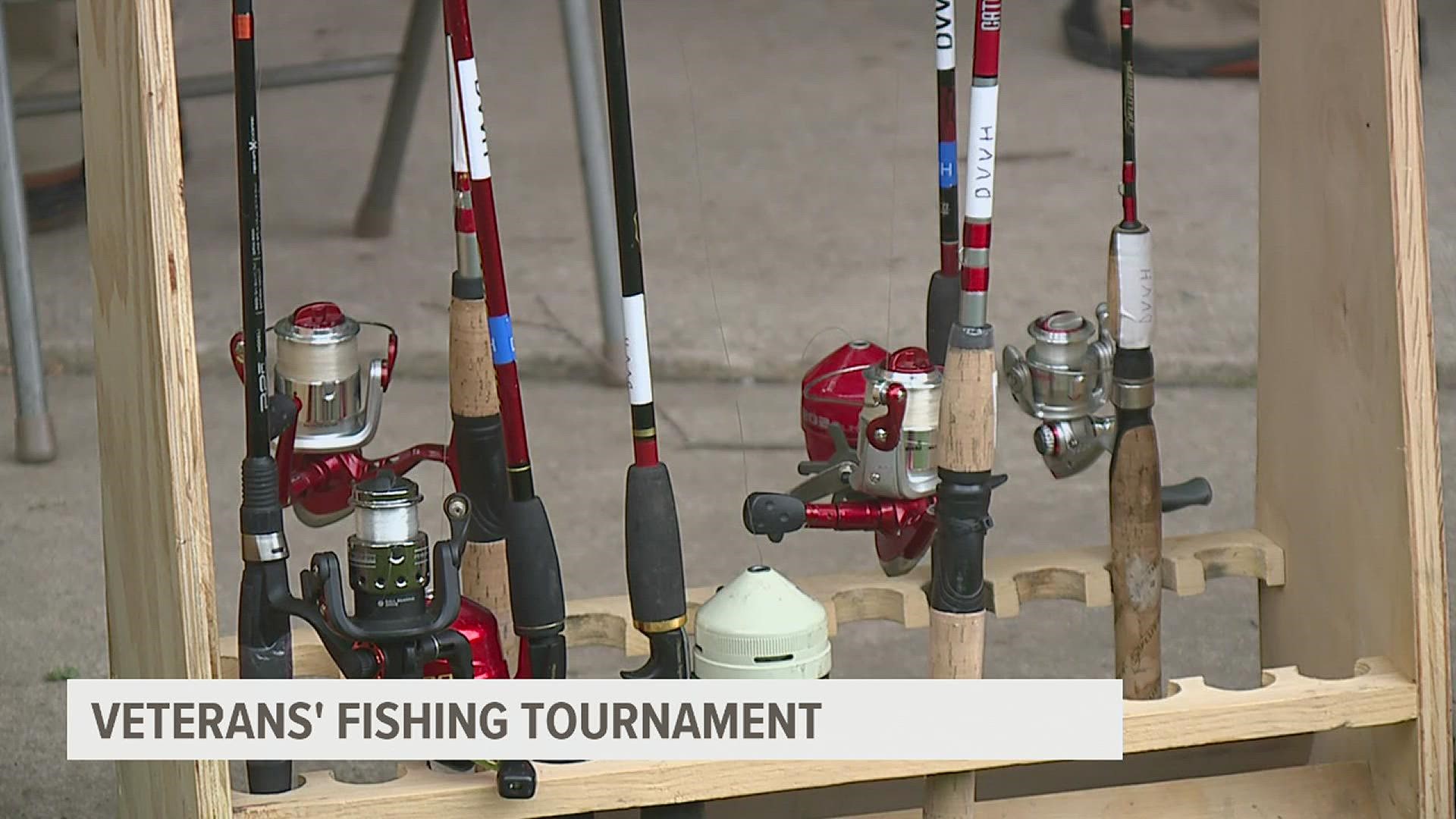 Dozens of military veterans demonstrated their angling skills Tuesday afternoon.