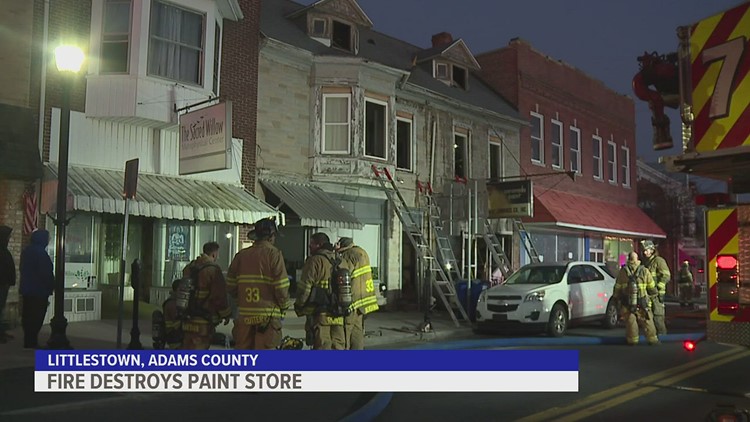 Adams County fire damages two buildings, destroys one