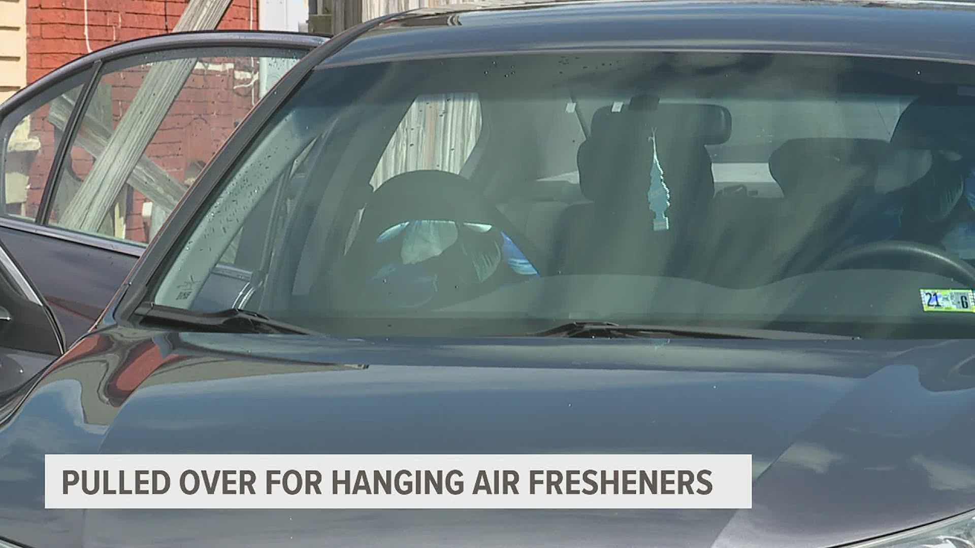 In Pennsylvania, you can get pulled over for hanging an air freshener