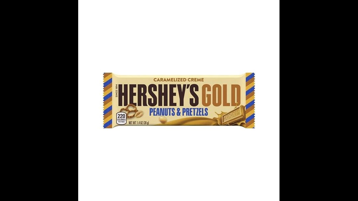 Hershey's Gold, Peanuts and Pretzels Candy Bar, 1.4 Oz 