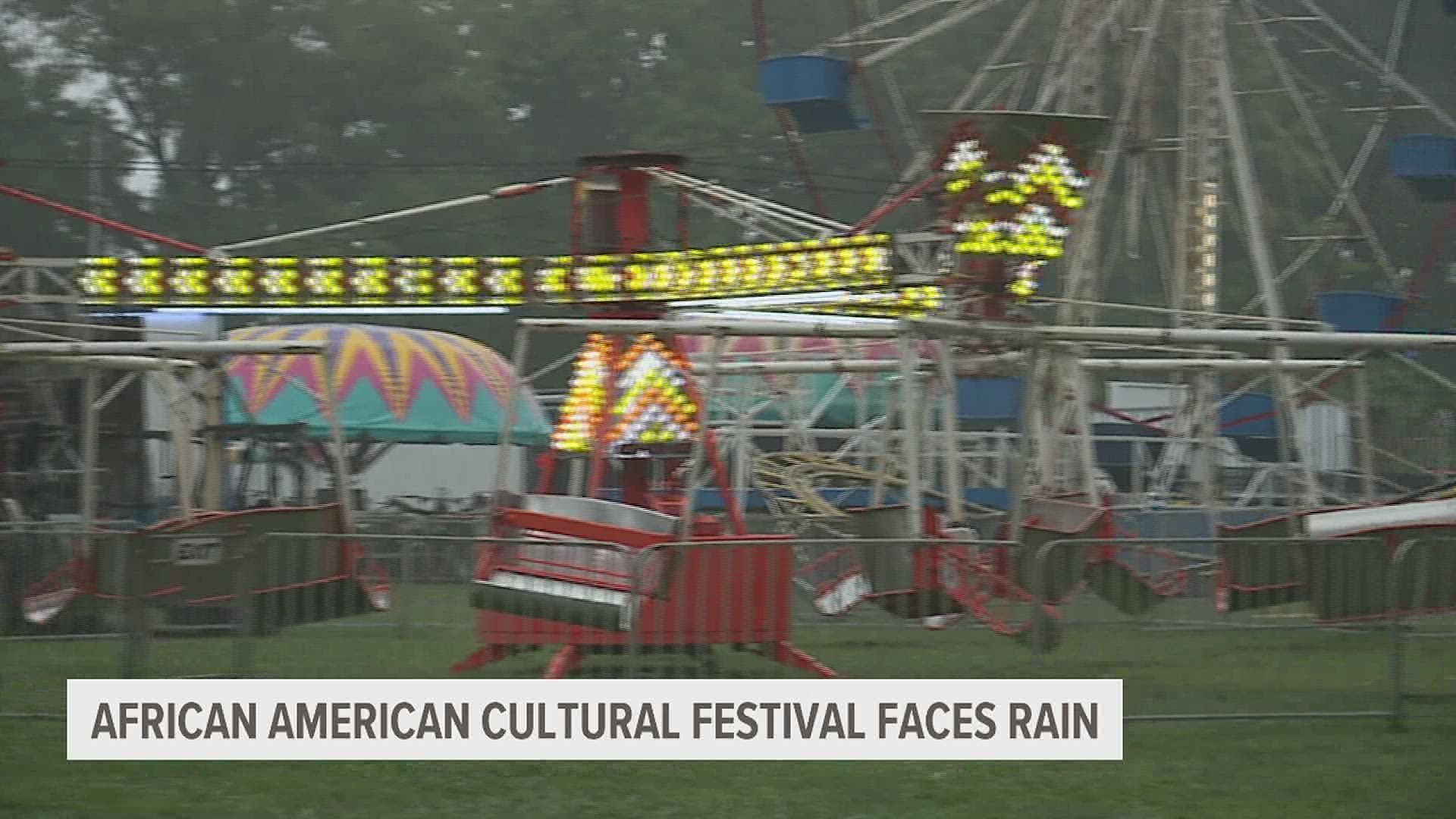 Despite the rain, the ninth annual African American Culture Fair began today and will run through Saturday, Sept. 10.