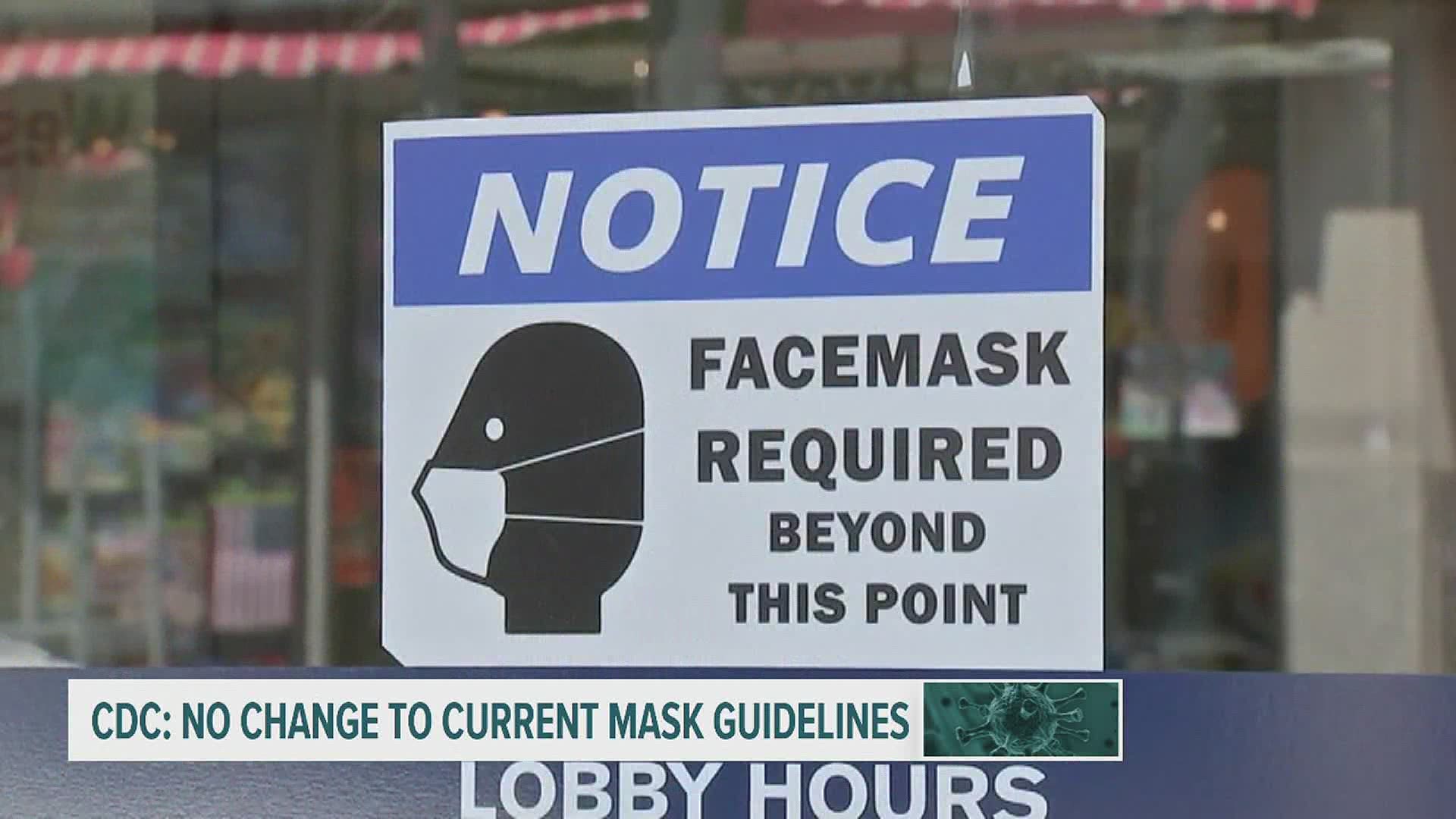 Cdc Will Not Change Mask Recommendations Ahead Of Holiday Weekend Fox43 Com