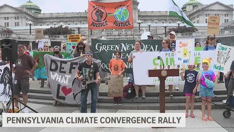 Pennsylvanians march through Harrisburg, urging for climate action