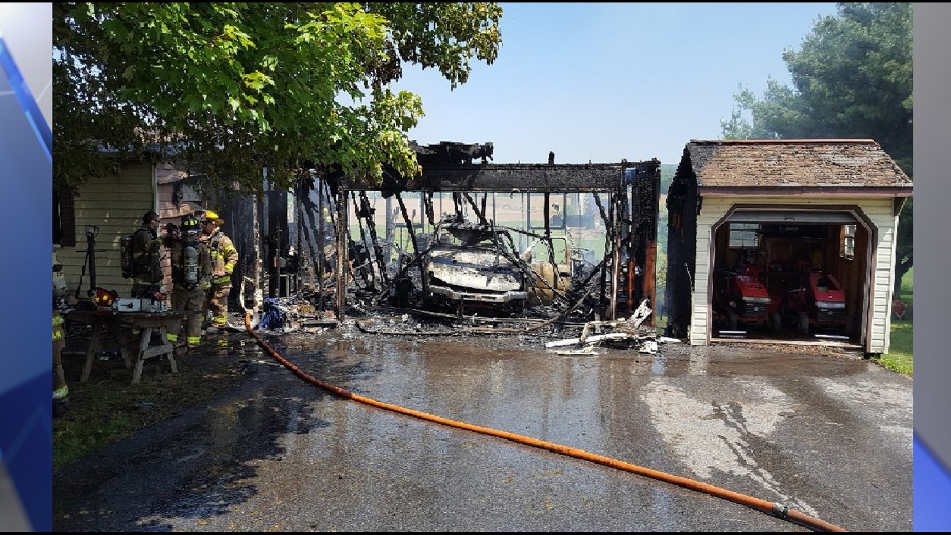 Crews respond to a 2alarm house fire in Salisbury Township