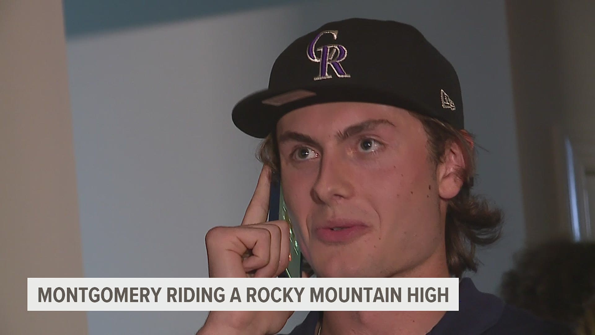 A crowd of family and friends erupted on Sunday night, as Benny Montgomery was selected by the Colorado Rockies with the 8th overall pick in the 2021 MLB Draft.