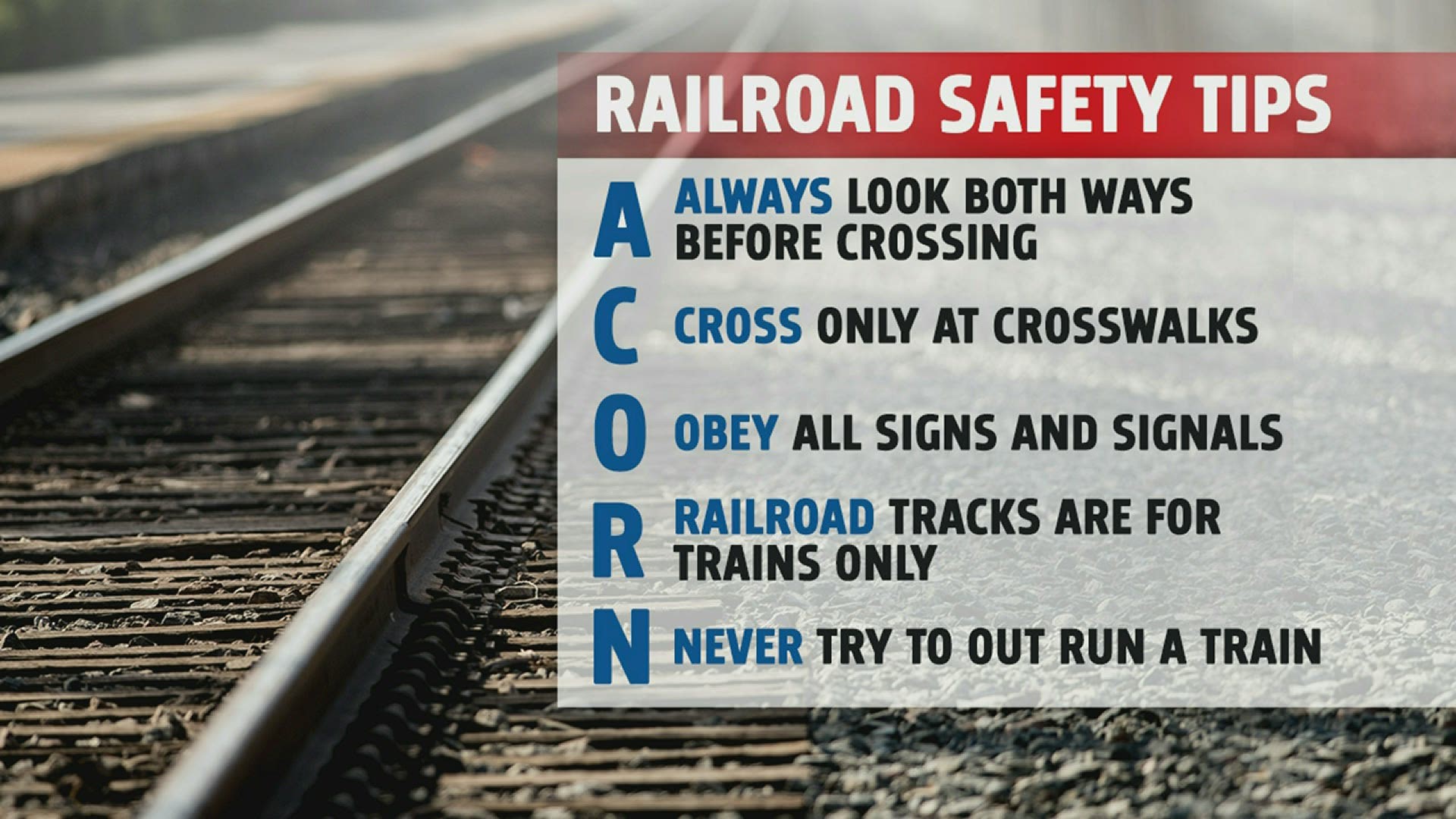 If you're going to go anywhere need train tracks, you should be aware of all the dangers and hazards that come with the territory.
