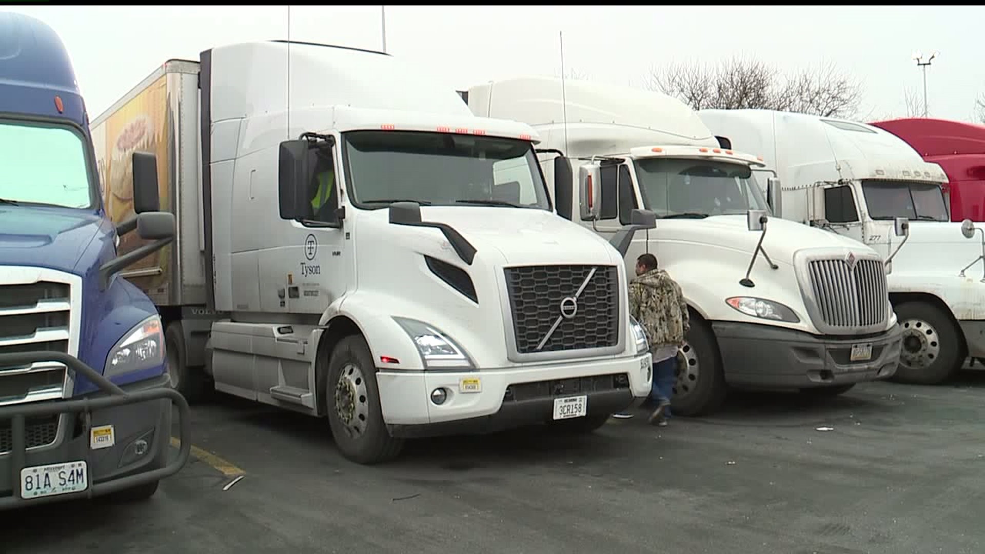 Commercial truck ban forces truckers to camp out at rest stops