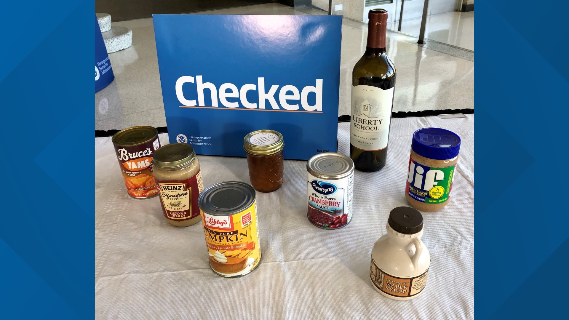 TSA releases a menu of food items that can be carried through