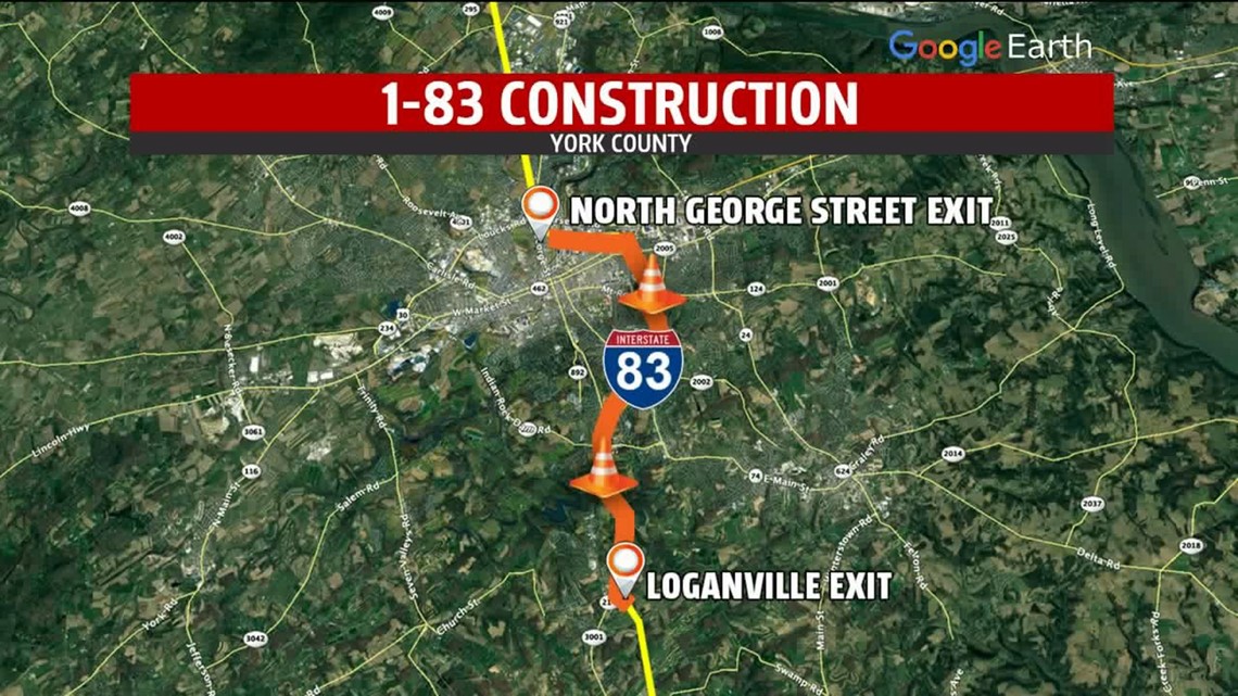 Interstate 83 Construction List