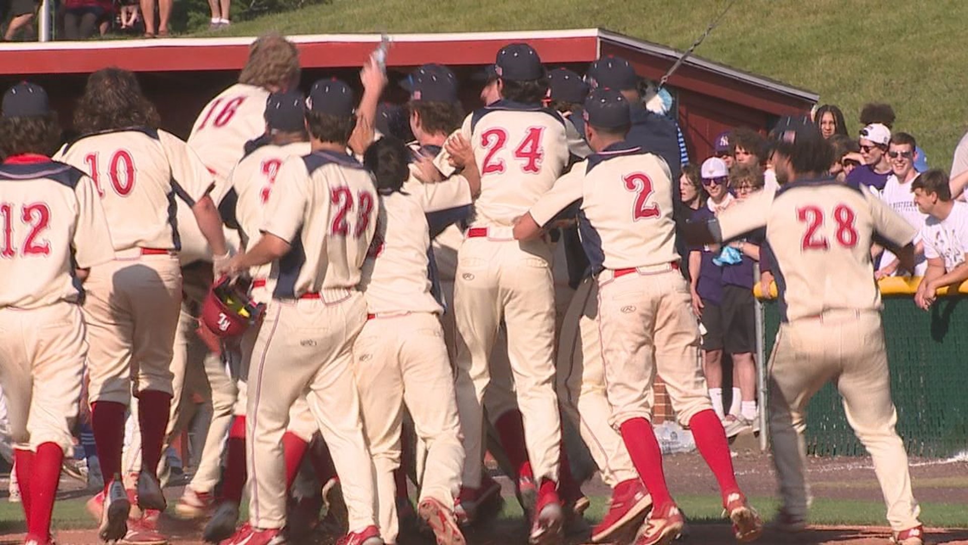 Cole Wagner's seventh-inning home run lifts the Patriots to their first district championship since 1990.