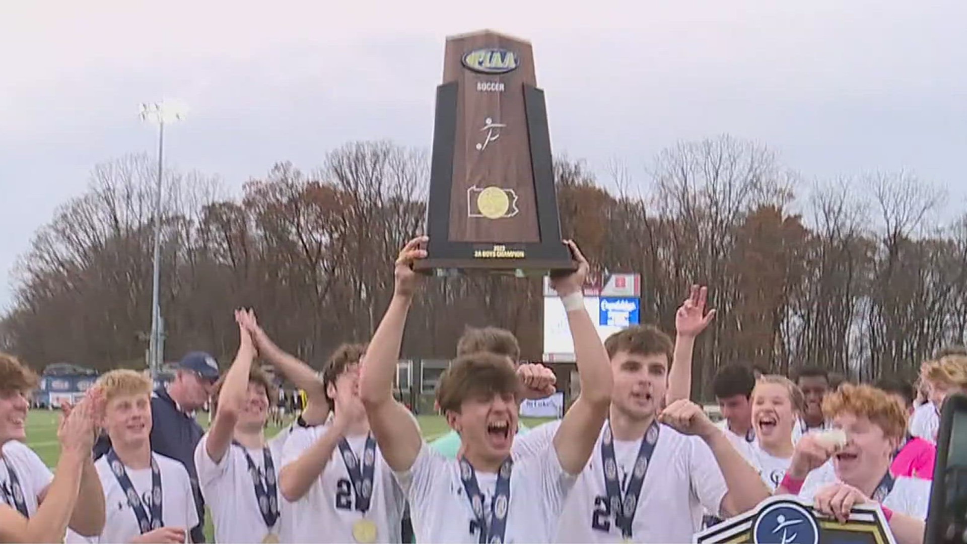 Senior Richard Lutkins headed in a corner kick for the Lion's third title.