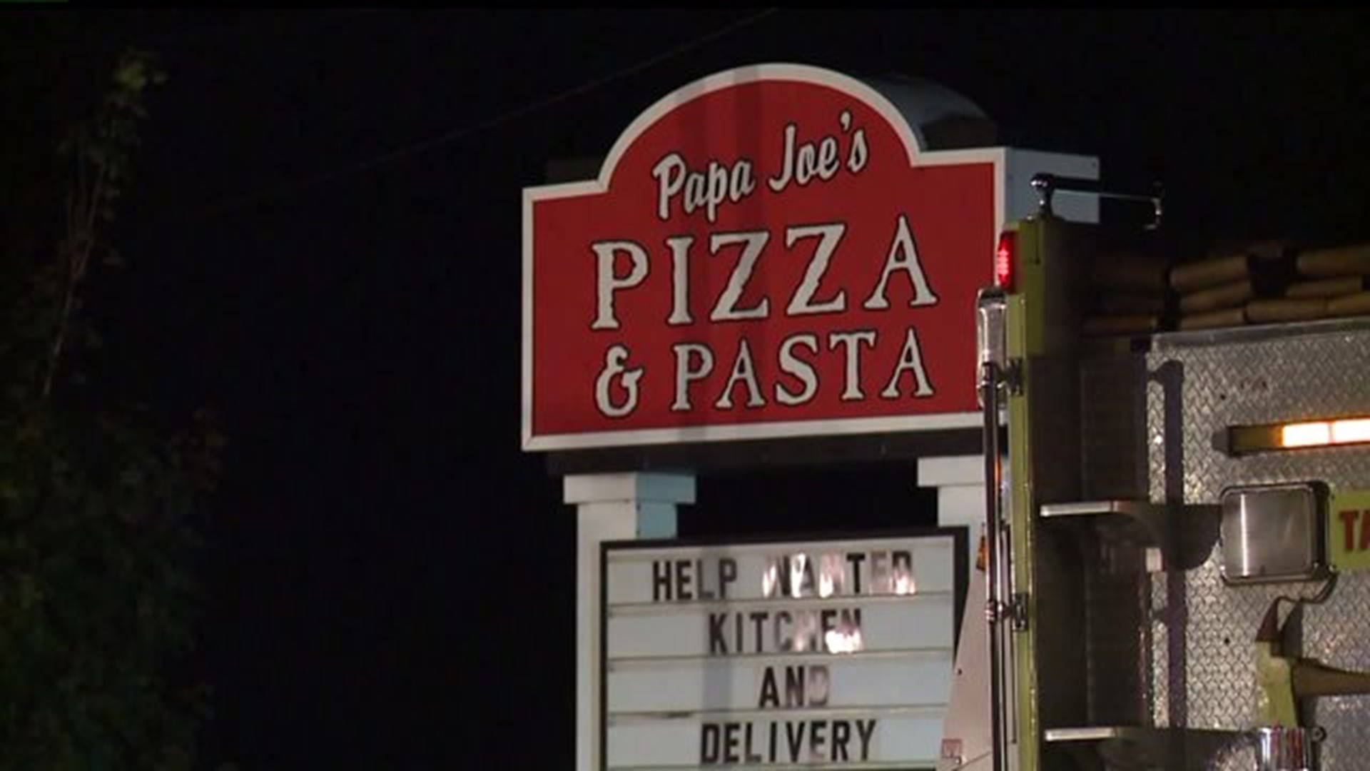 Crews battle overnight fire at pizza joint