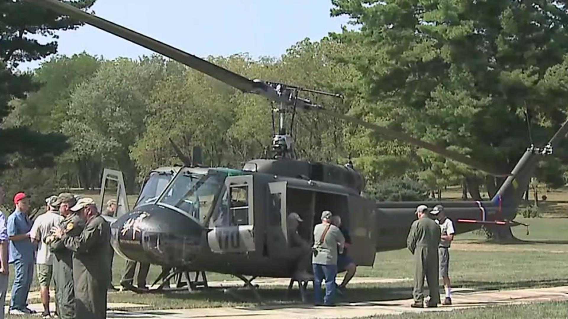 The restored helicopter acts as a means for veterans to share their stories from the war.