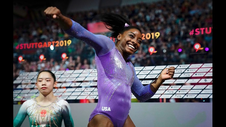 Simone Biles sets record for most world gymnastics championship medals