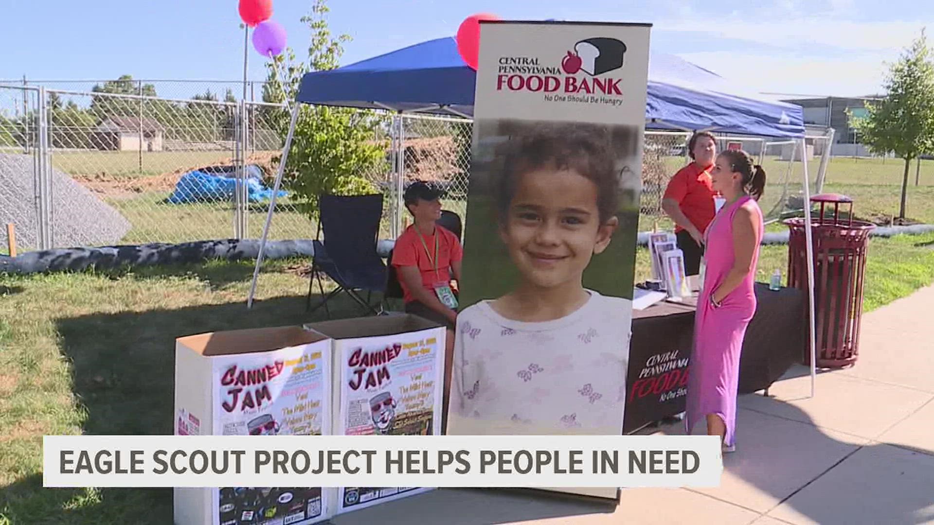 An Eagle Scout candidate with Troop 368 based in Harrisburg organized a music festival to raise awareness and gather donations to address food insecurity.