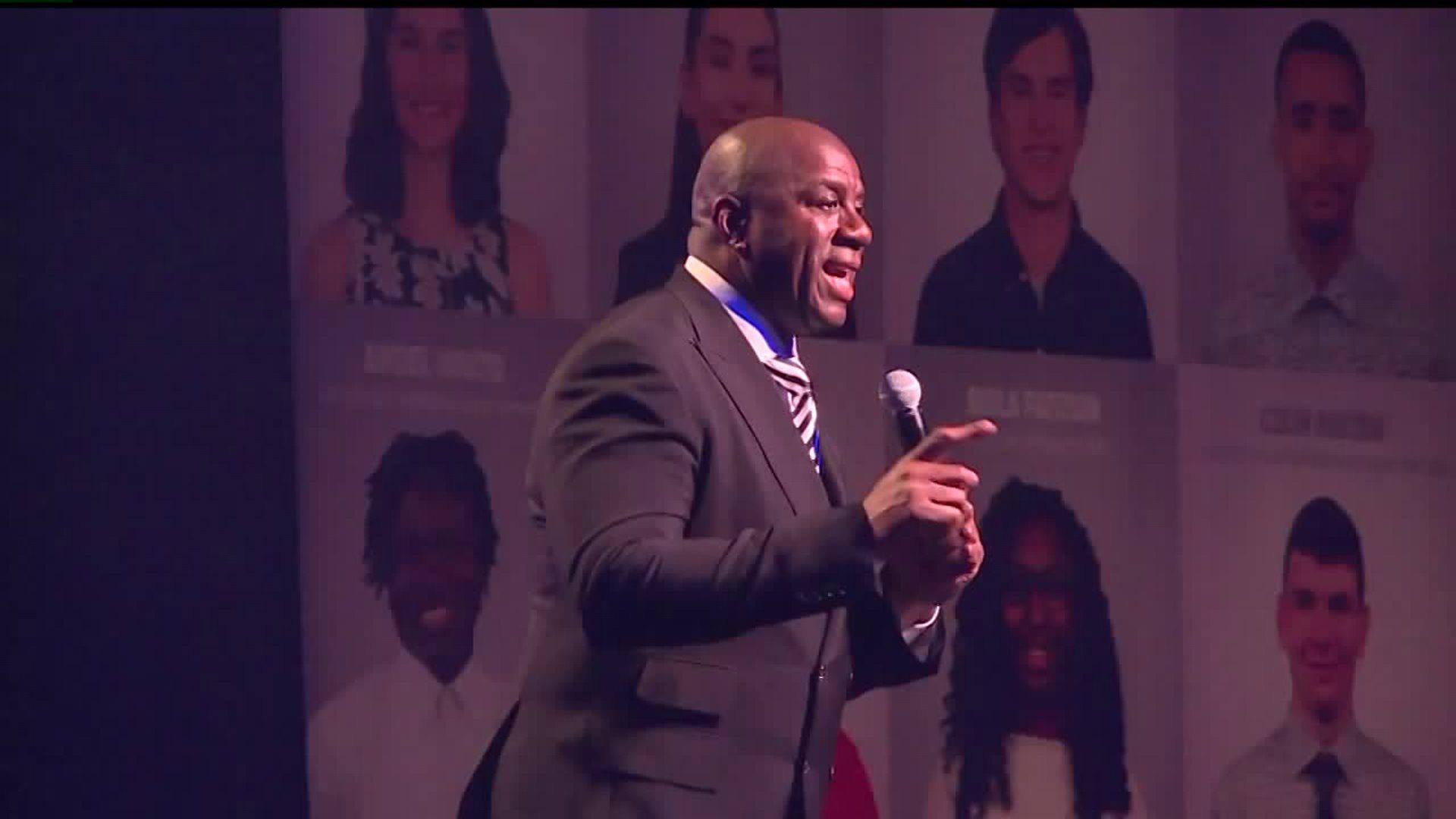 Magic Johnson speaks at Children Deserve a Chance Foundation event in Lancaster