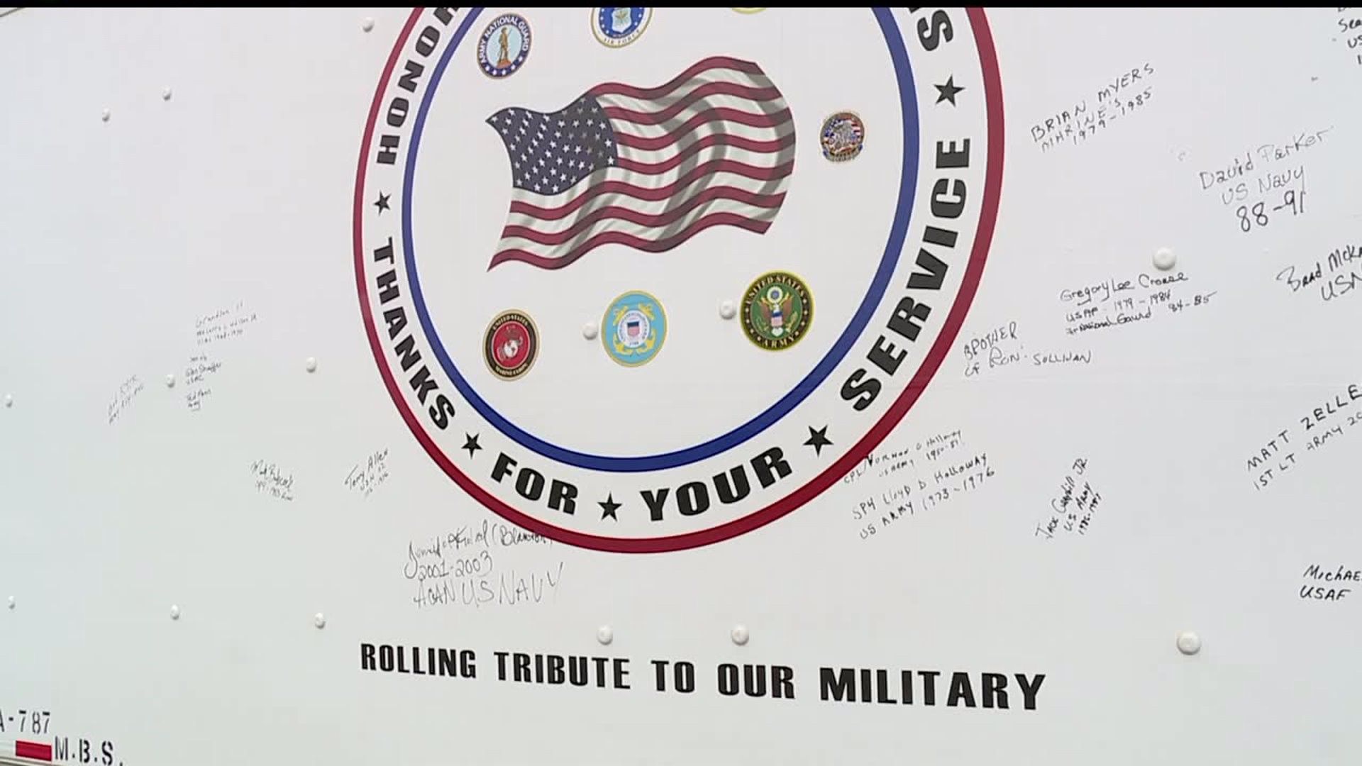 Box truck carries names of military veterans across Central PA