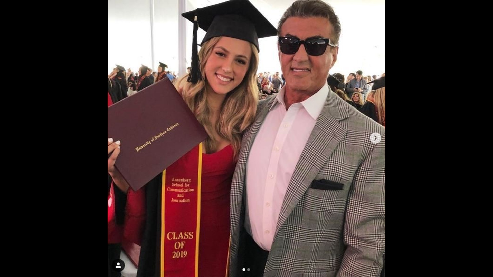 Sylvester Stallone celebrates daughter’s graduation from USC