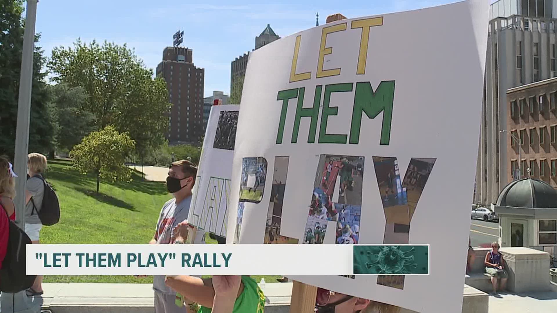 The rally in Harrisburg came as the PIAA is set to meet on Friday