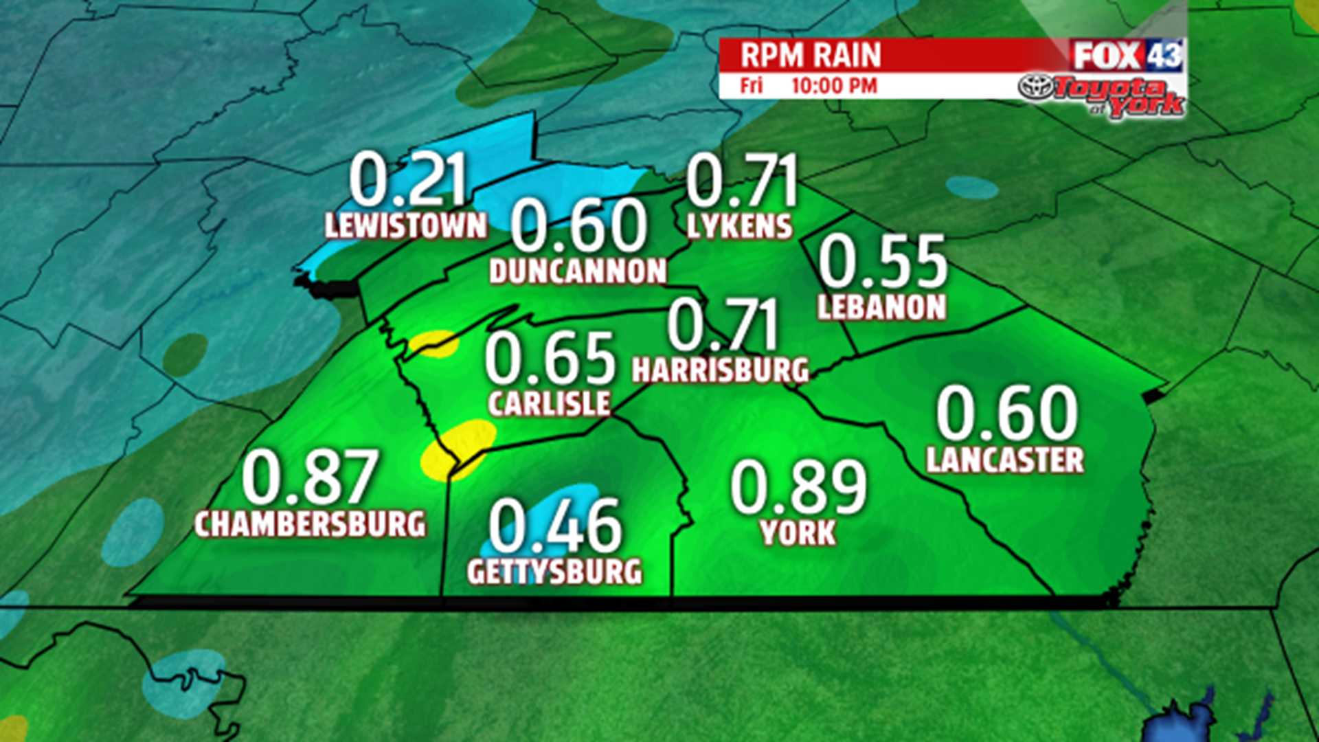 Periods of heavy rain for Friday | fox43.com