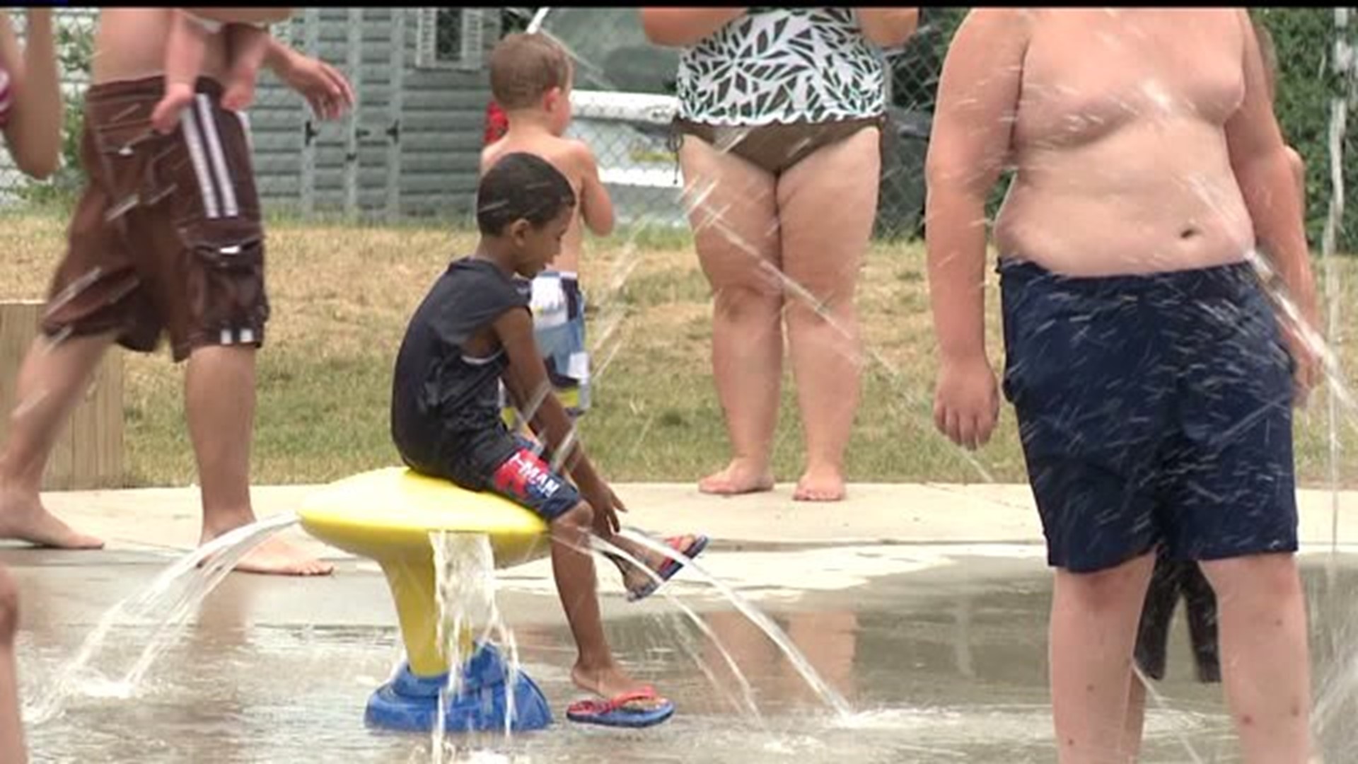 Keeping cool at the Red Lion Splash Pad