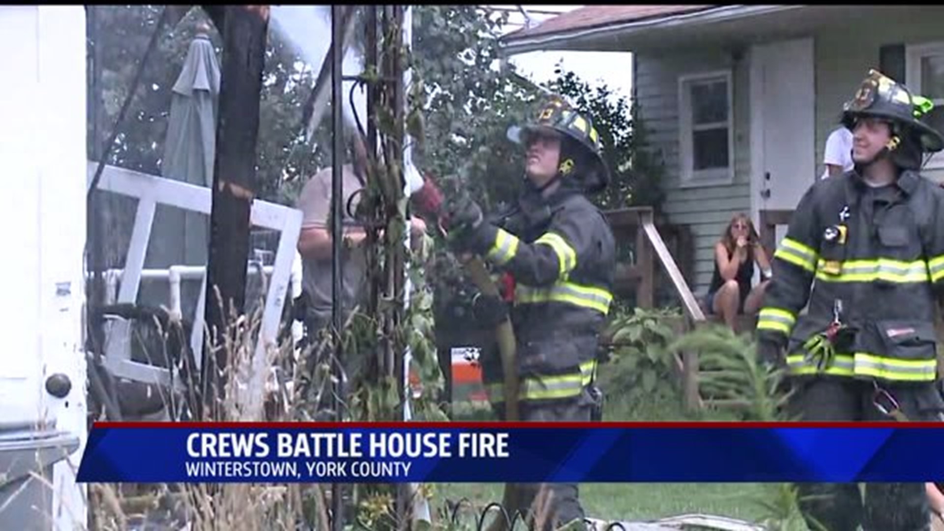 Firefighters battle house fire in Winterstown