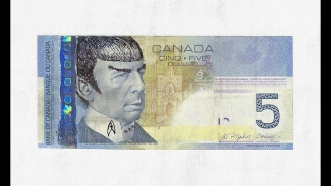 REAL $2 Mr Spock Bill with SIGNATURE Leonard Nimoy Star Trek Money Dollar 