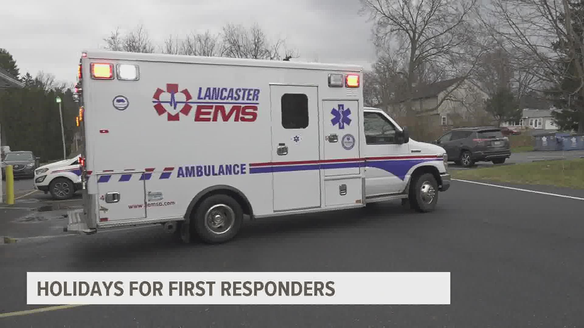 For first responders, Christmas is another day of keeping the community safe.