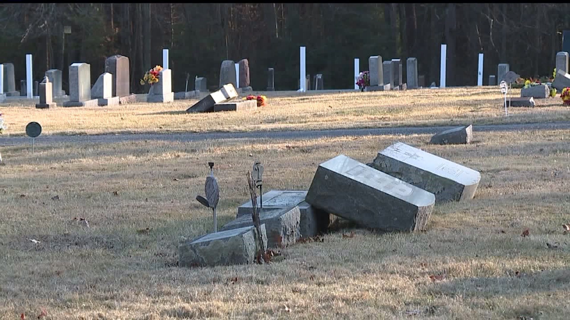 After cemetery vandalism, a community clean up effort