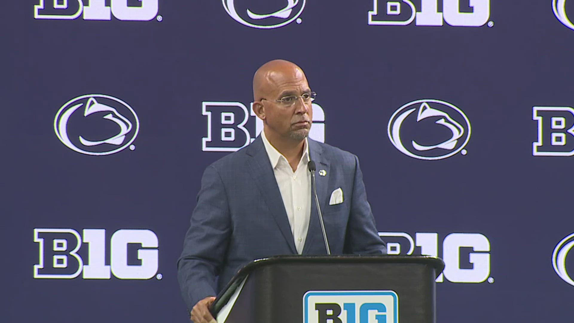 Penn State coach James Franklin talked about his football team ahead of the 2024 season at Big Ten Media Days.