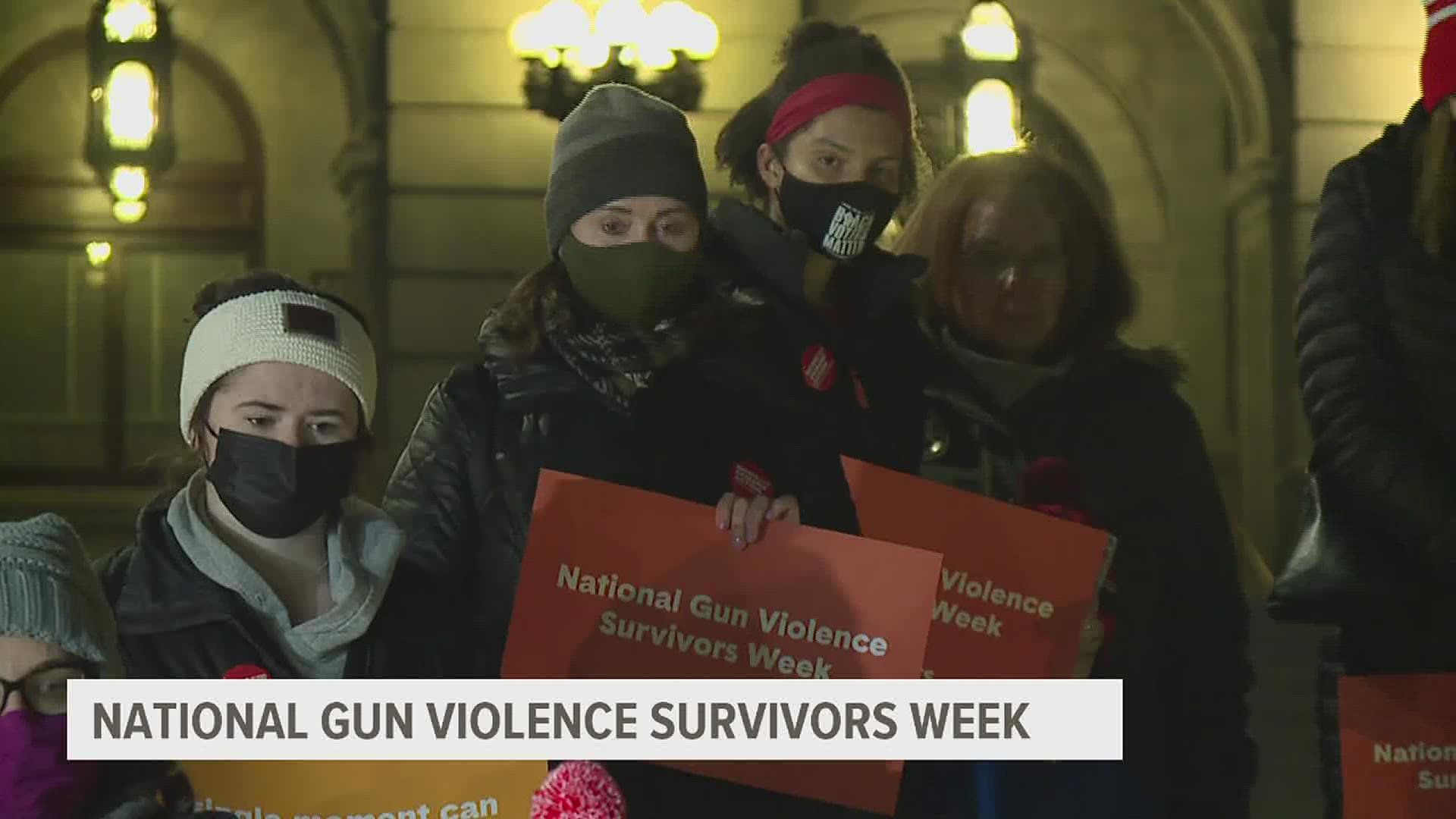 On the stairs of the Pa. Capitol, 1,600 candles were lit to signify the number of Pennsylvanians that die each year to gun violence.