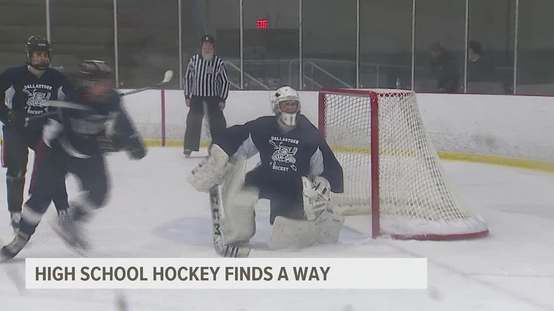 Despite the cancellation of the CPIHL schedule, area high school hockey teams are still hitting the ice.