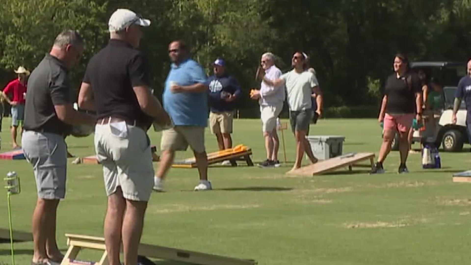 Friends came together for a day of golf, tennis, croqet and corn hole at the fundraising event.